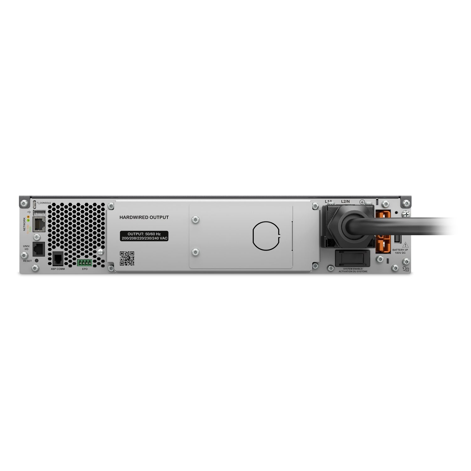 APC Smart-UPS Ultra On-Line, 5000VA, Lithium-ion, Rack/Tower 2U, 230V, Hardwired 3-Wire Output, Network Card, Extended runtime, W/rail kit